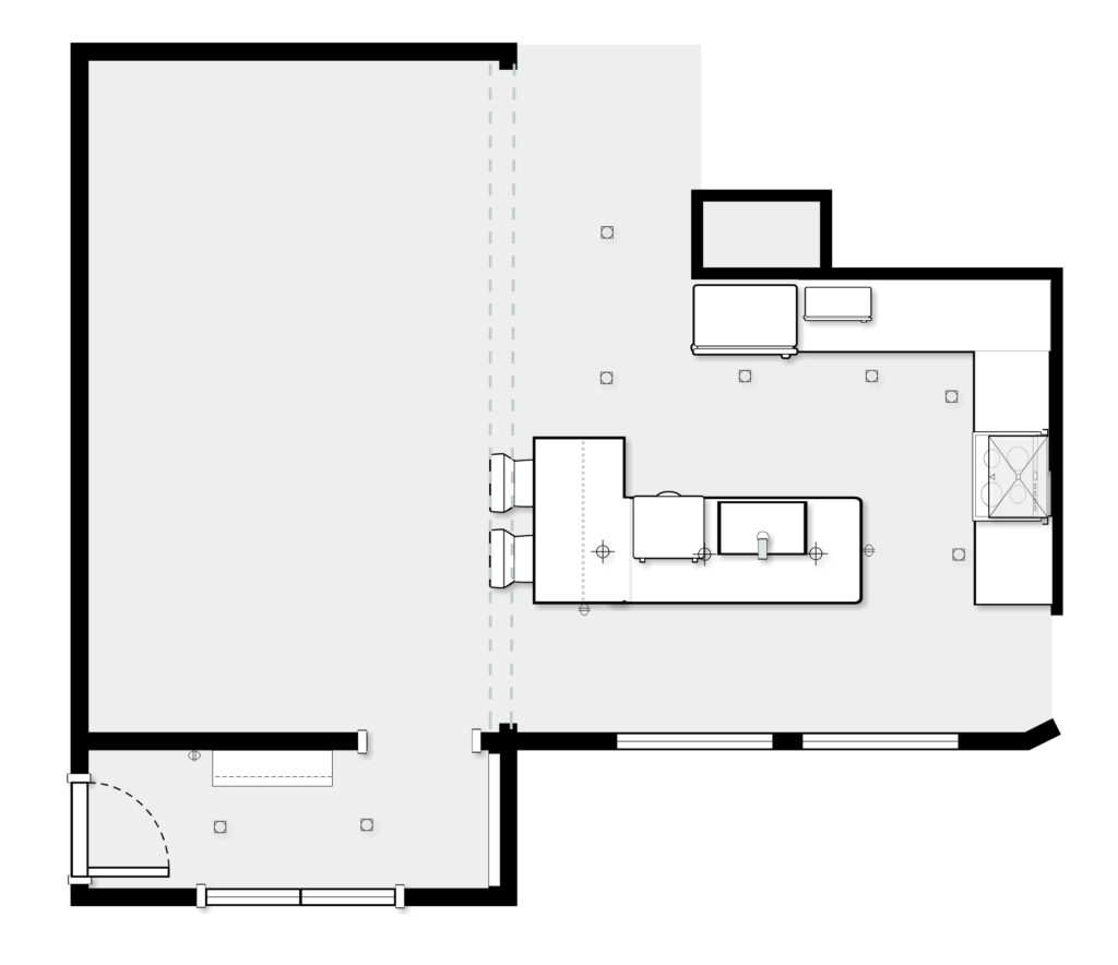 Floor plan for clients' kitchen redesign