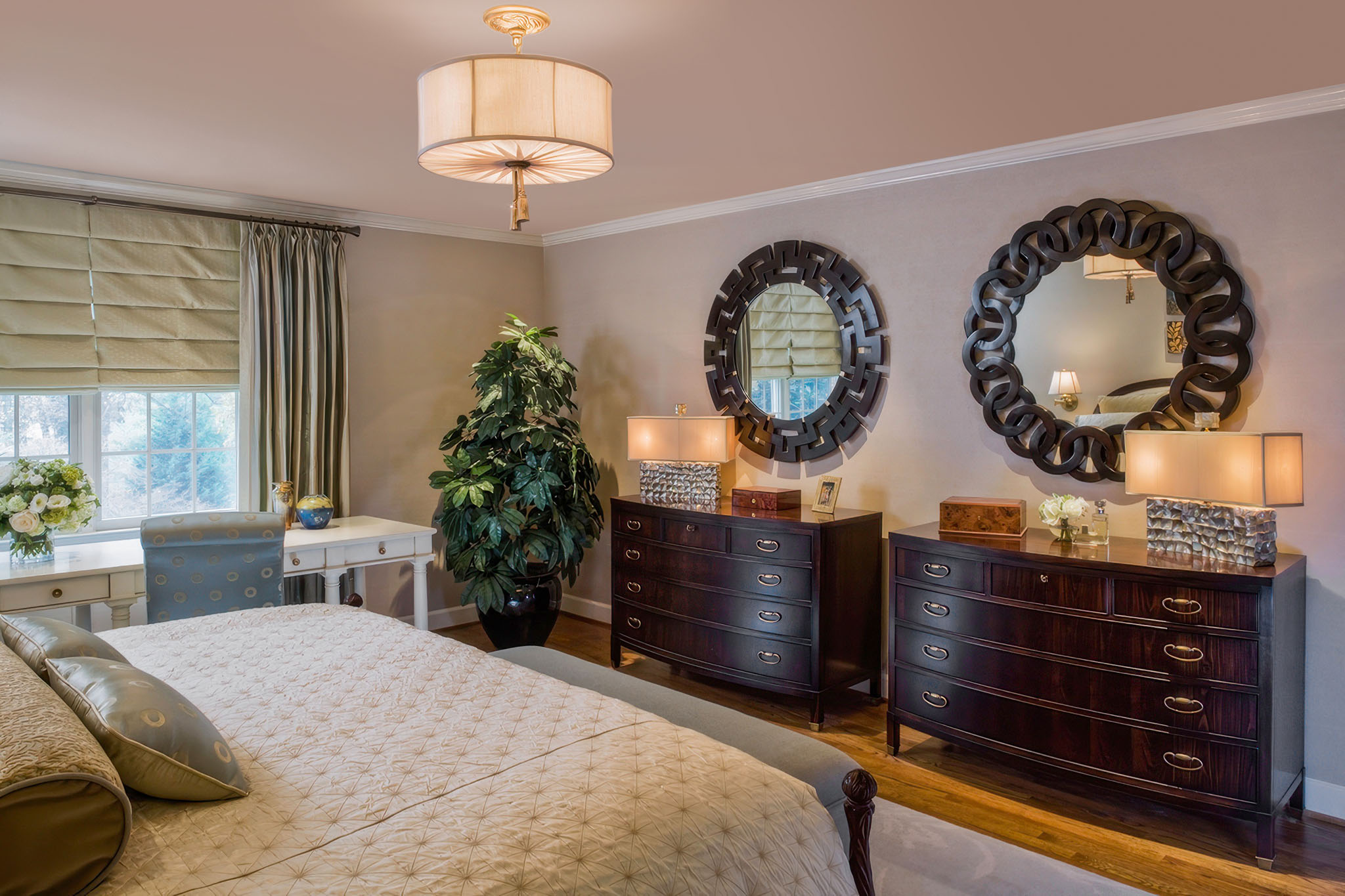 Traditional design bedroom, his and her dressers in Arlington, VA by A. Houck Designs