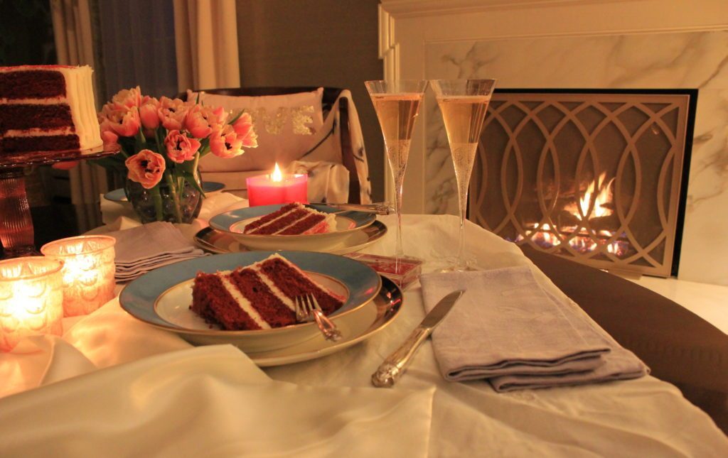 Valentine's Day dessert spread