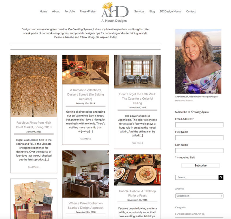 Creating Spaces listing page with individual snapshots of each past blog post