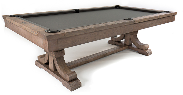 Oak pool table for billiards room makeover