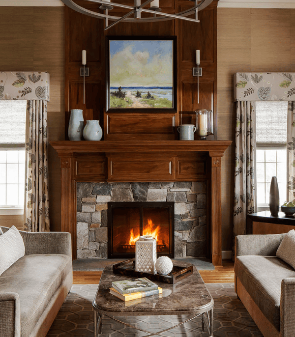 A. Houck Designs family room renovation in Arlington VA