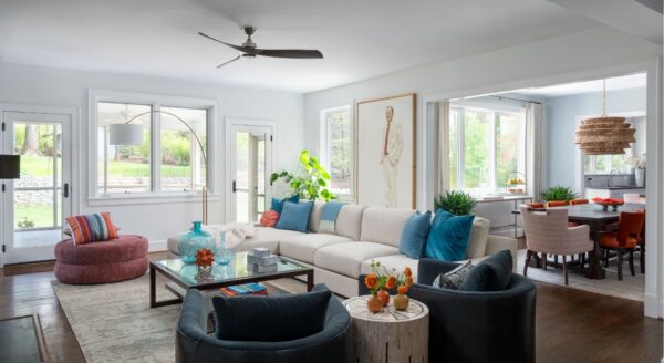 modern living room interior design project Falls Church, VA