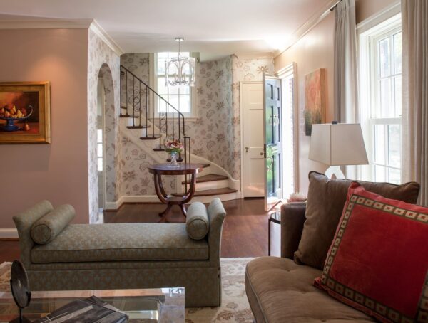 Sophisticated traditional living room in Washington, DC by A. Houck Designs.