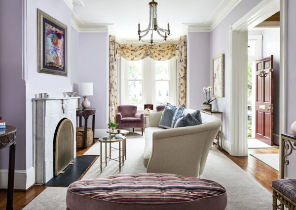 Capitol Hill living room design after fireplace makeover.