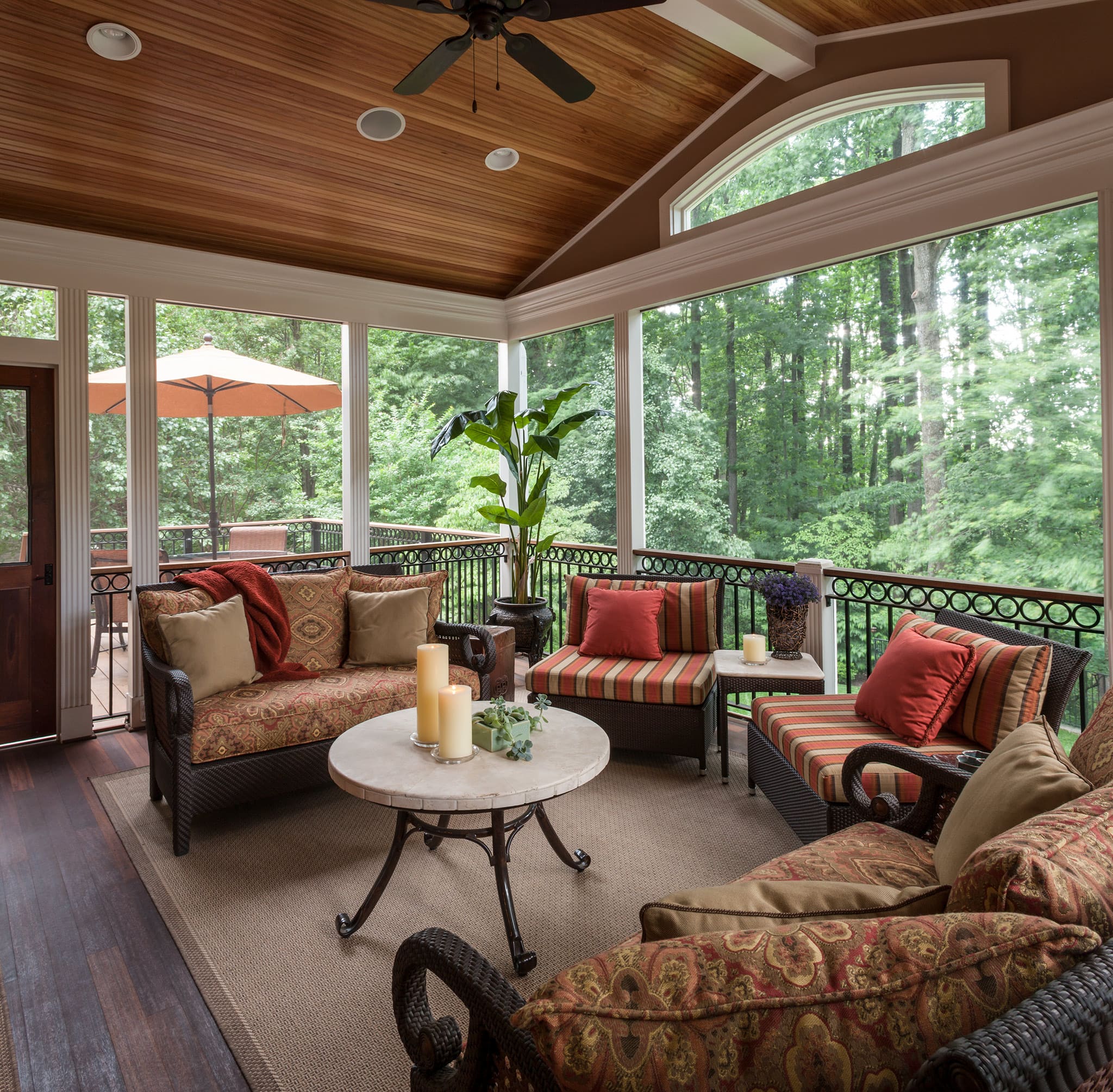 Screened-in porch design, Arlington, VA.