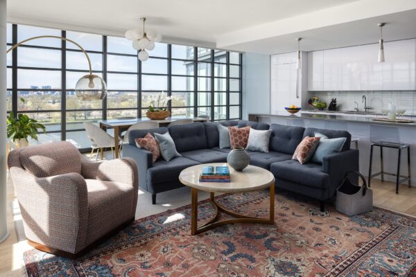 Living & Dining room design, Condo at the Wharf.