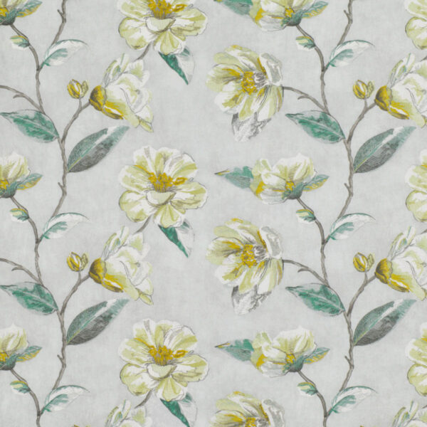 A swatch of the linen-blend Romo fabric.